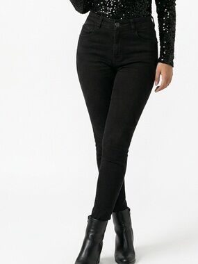 Democracy Ab solution Black Skinny Jeans High Rise Stretch Denim Sz 12 B1105VXSL
